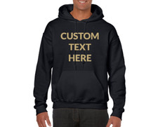 Your Logo, text, Design, Custom Hooded SWEATSHIRT HOODIE GILDAN 18500