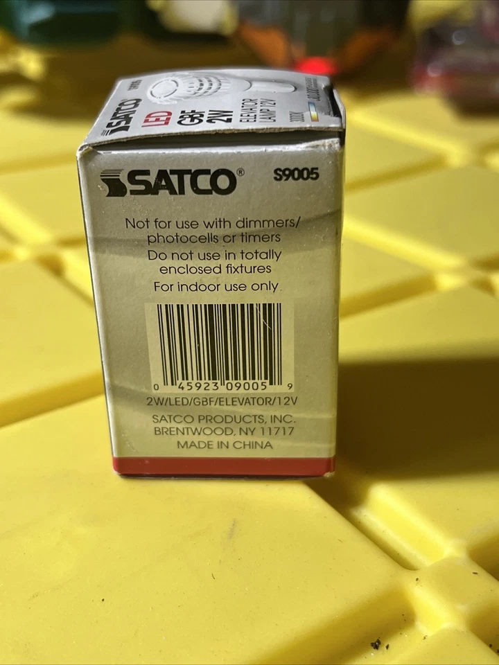 NEW SATCO S9005 2W GBF 12V LOW VOLTAGE BA15D BASE LED ELEVATOR LAMP - Image 2 of 4