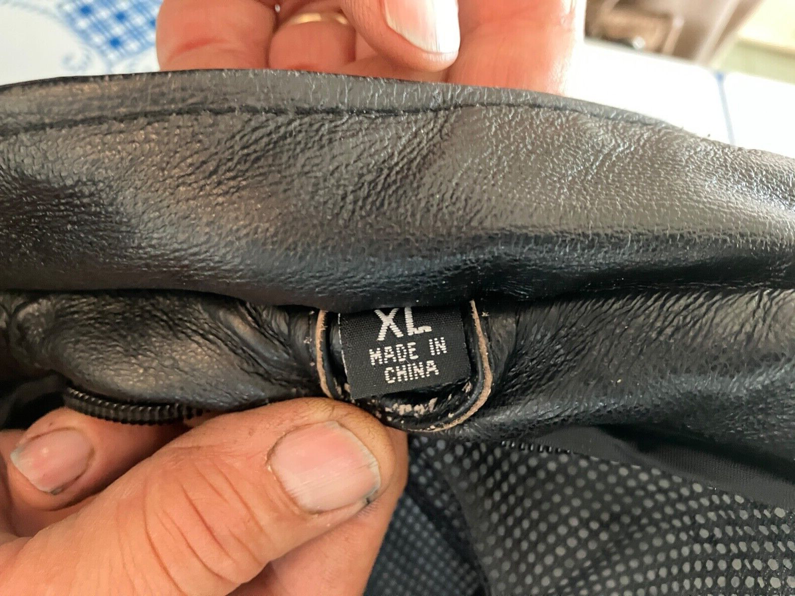 Vintage Mens Leather King  Racer Jacket / Black/Orange Stripes, + Features thumbnail 7