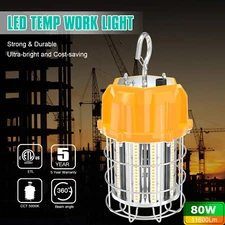 80W LED Temporary Work Light 11,600LM Portable Construction Jobsite Light 5000K