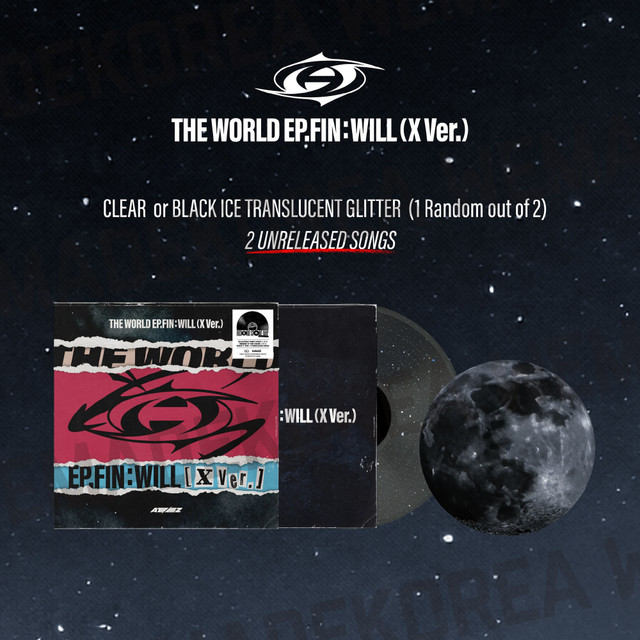 ATEEZ The World EP.Fin: Will X ver. 7inch Vinyl + Random Color LP Official MD