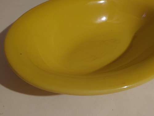 Homer Laughlin China - yellow - Oval 10" by 7 1/2" Serving Bowl Dish - vtg - Picture 3 of 7
