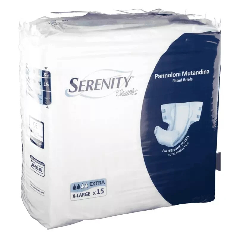 45 Pannoloni mutandina SERENITY CLASSIC assorbenza Extra taglia X-LARGE -3x15 pz