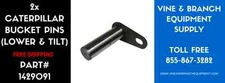 2 x PREMIUM CATERPILLAR BUCKET PINS 272D2 / 256C / 277C2 / 287C / 297D XHP