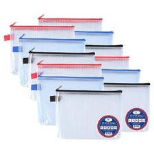 Tuff Bag Zip Wallet Clear Plastic Wallets Zipped Pouch File Pencil Case Folder 