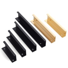 1X Hidden Cabinet Pulls Aluminum Alloy Home Cupboard Handles Drawer Knobs Modern
