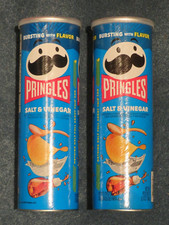 2 Cans Pringles Potato Chips Salt Vinegar 5.5 Oz Each