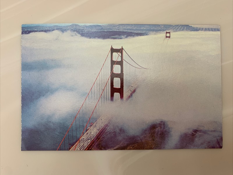 Vintage Postcard Golden Gate Bridge , San Francisco CA Mirro-Krome by HS Crocker