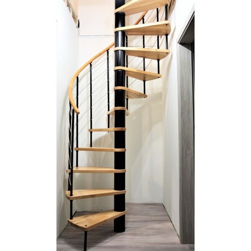 Scala a chiocciola interna VENEZIA faggio nero 160 cm - Foto 2 di 14