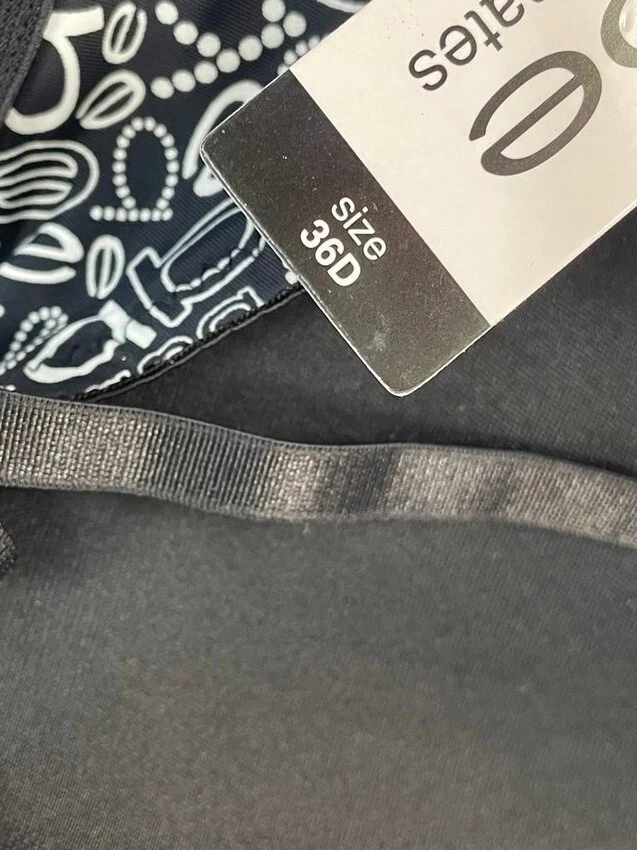 Bebe Intimates 女式标志聚拢文胸黑色 36D 码 — 第 4/4 张图片