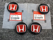 4Pcs Genuine Black/Red For Honda Civic Type R Wheel Center Cap 44732-TGH-A01