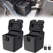 2 SET For Polaris Ranger Crew XP 1000 2019-2025 Under Seat Storage Box with lock