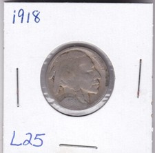 1918 Buffalo Nickel Acid Dated L25