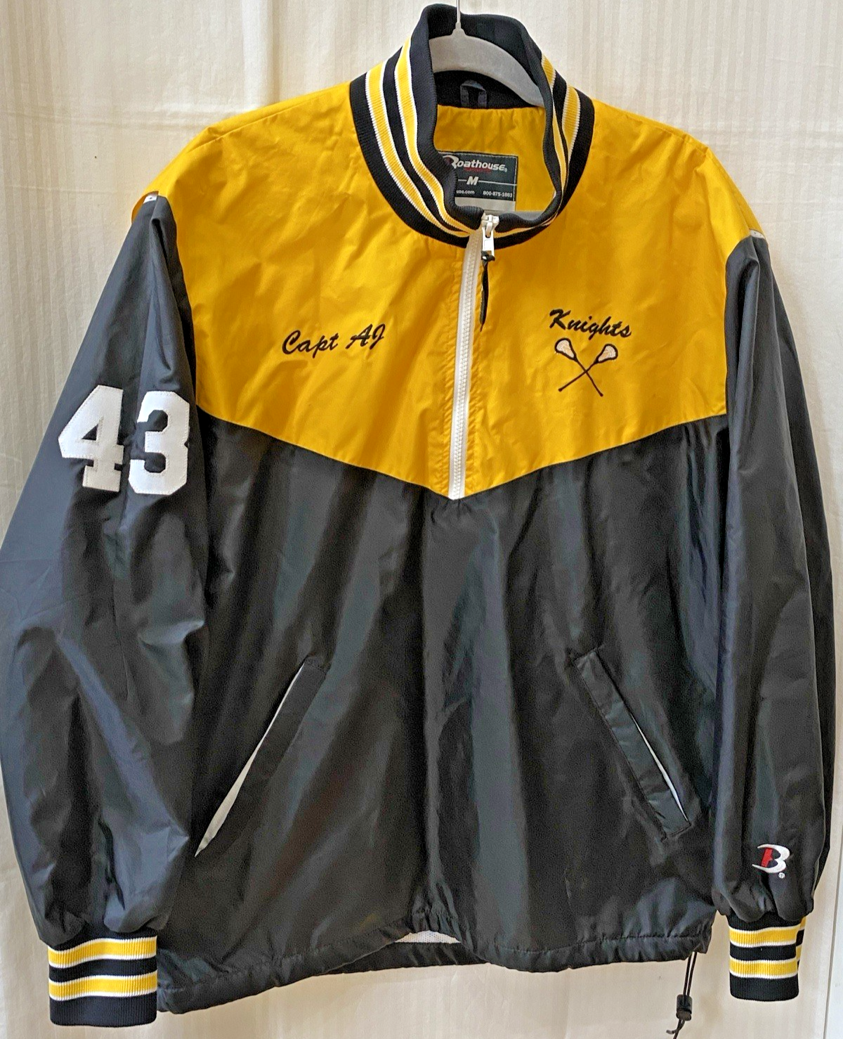 Giacca vintage Knights University lacrosse taglia M casa barca fila sport