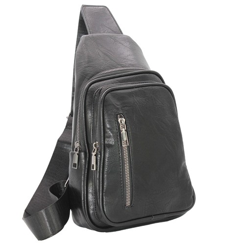 Crossbag Bodybag Sling Bag Schulter Brusttasche Umhängetasche Crossbody Leder - Bild 3 von 8