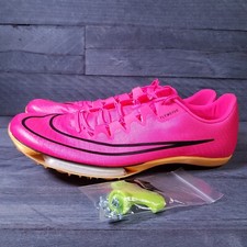 NIKE Air Zoom Maxfly Track  Field Sprinting Spikes Mens 14 Pink Orange