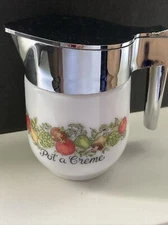 Vintage Corning Ware Gemco Spice of Life Creamer Pitcher Pot A Creme USA