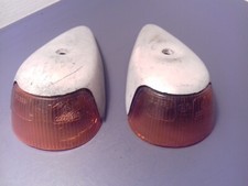 VW Beetle Classic 1965-on HELLA Wing Top Indicators + Lens 2x Painted L+R Patina