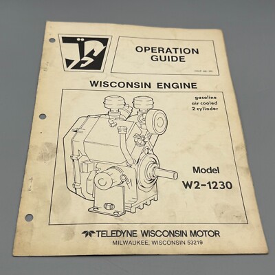 wisconsin Engine w2-1230 operation guide mm-395