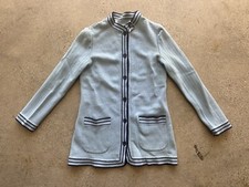 Vintage St. Andrews Imports LTD Blue Pure Zephyr Wool Button-Up Cardigan Size 10