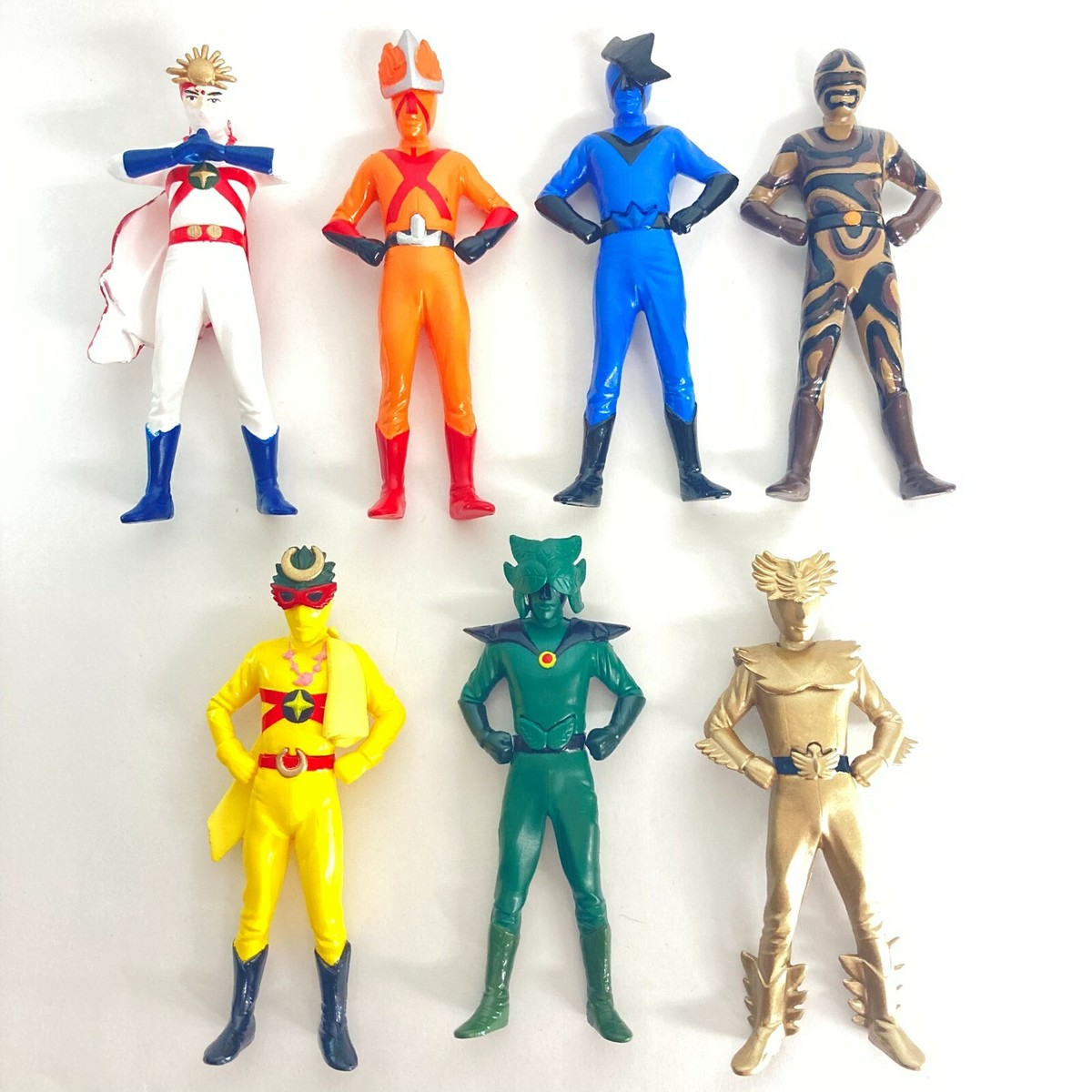 Bandai HG Gashapon Mini Figure Warrior of Love Rainbowman Set of