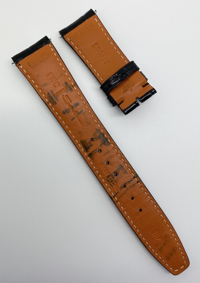 Authentic IWC Santoni 20mm x 18mm Black Alligator Watch Authentic IWC Santoni 20mm x 18mm Black Alligator Watch