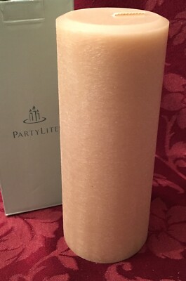 PartyLite HEIRLOOM PEARLS 3 x 7 Silk Spun Pillar Candle C07425 Retired NIB Rare
