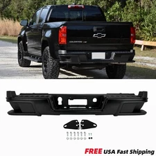 Black Rear Step Bumper Assembly For GMC Canyon Chevrolet Colorado 2015-2022