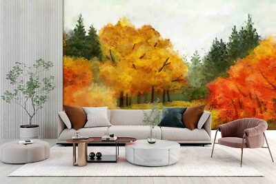 3D Landscape Watercolor Wallpaper Wall Murals Removable Wallpaper 8