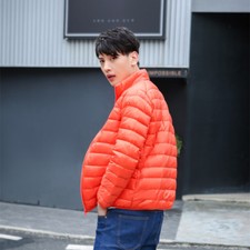 Men Light Weight Down Coat Jacket Puffer Padded Quilt Outwear Winter Warm Black