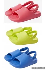 32 Degrees Kids Comfort Slide Sandals – Youth Size – Blue/Pink/Yellow – NEW