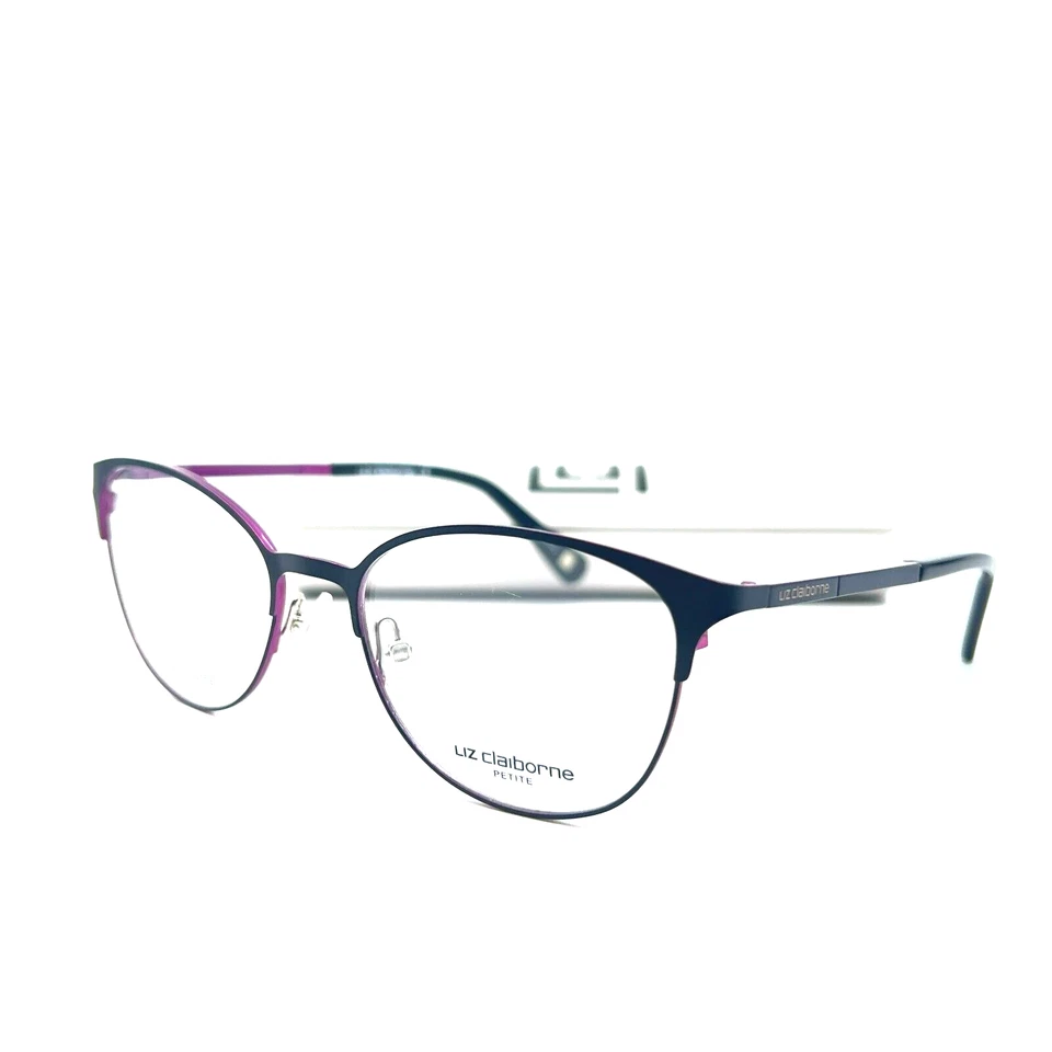 Gafas Liz Claiborne L445 003 Negro Rosa Marco Redondo Ojo de Gato 48[]17 135 mm Foto 2 de 4