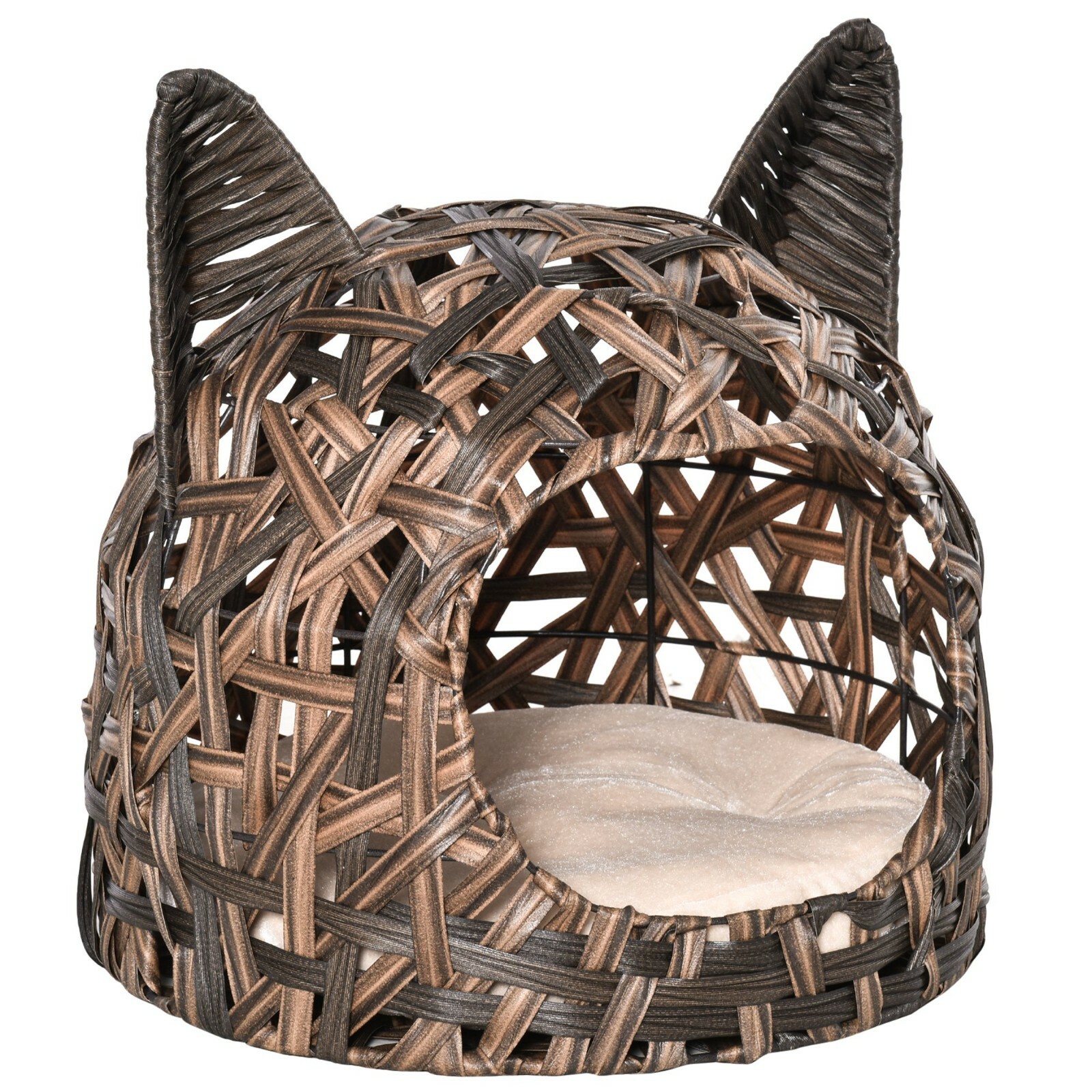 elevated wicker cat bed