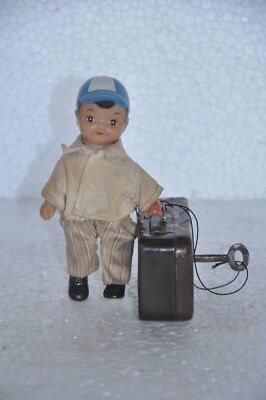 Vintage Man Carrying Suitcase Litho Tin Wind Up Toy, Japan | eBay