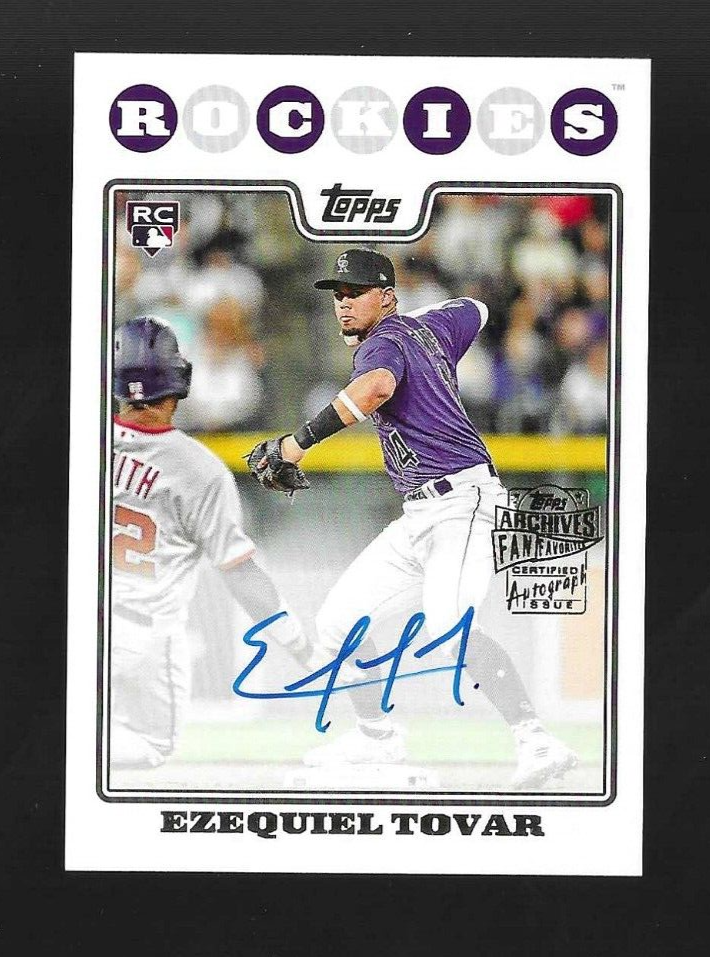 2023 Topps Archives EZEQUIEL TOVAR FAN FAVORITES ON CARD ROOKIE AUTO RC