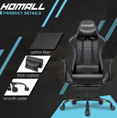 gaming chair with footrest