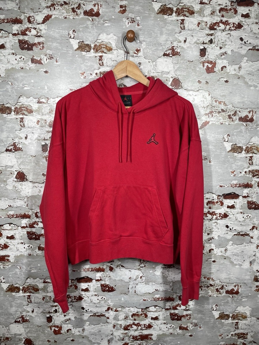 Nike Air Jordan Red Hoodie Women's Size M Loose Fit Oversized Hooded  Pullover