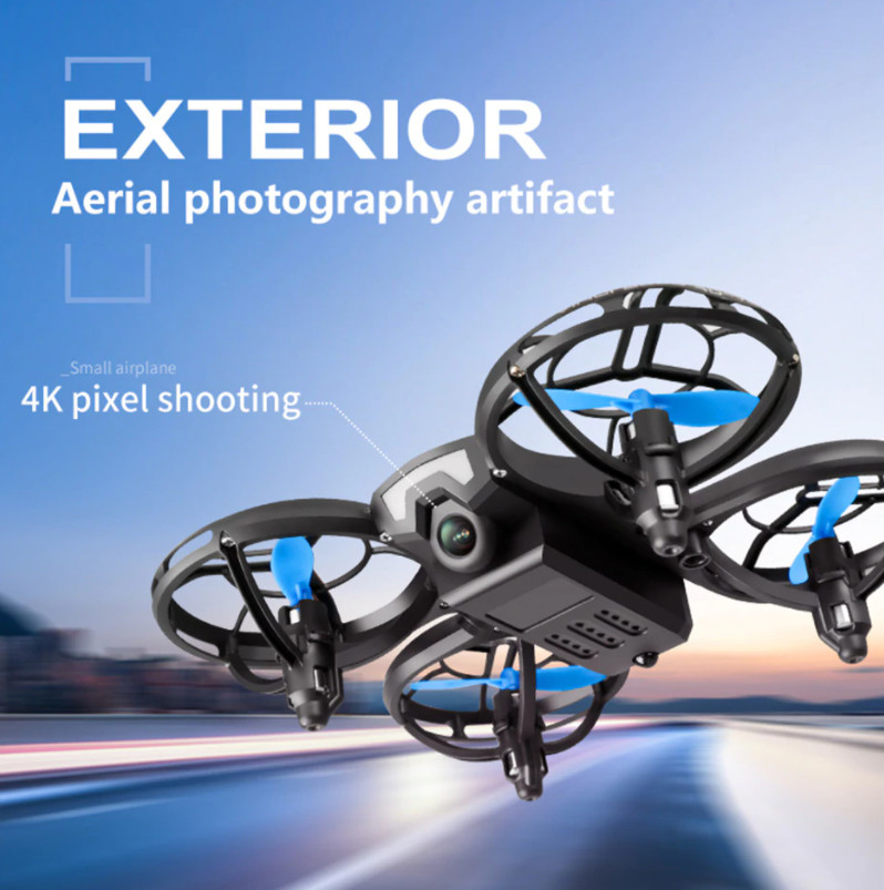 Mini drone ultra compact V8 uinci camera 4K HD finition noire mat - 4
