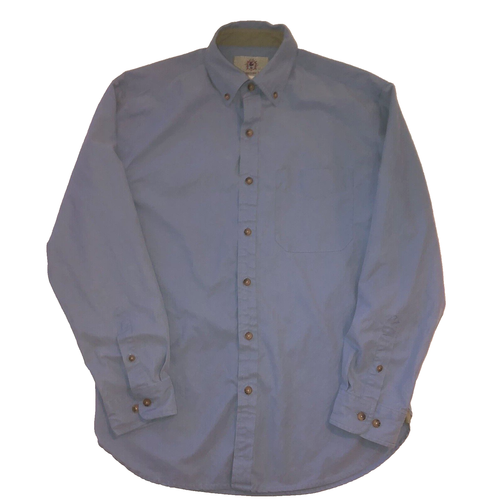 The Territory Ahead Mens Shirt Medium Silk Blend Long Sleeve Blue eBay