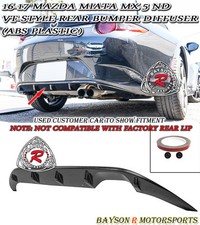 Fits 16-26 Mazda Miata Mx5 Nd Nd2 Nd3 Vt-style Rear Bumper Diffuser Abs