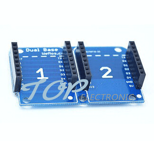 Doppelsteckschlüssel Dual Base Shield für WeMos D1 Mini NodeMCU Arduino ESP8266 - Bild 2 von 6