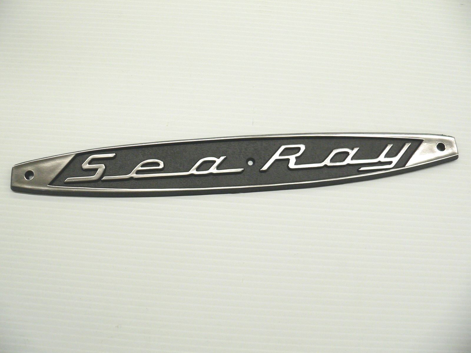 W5 OEM Sea Ray Searay Seville Emblem Part Black Chrome Plastic for 