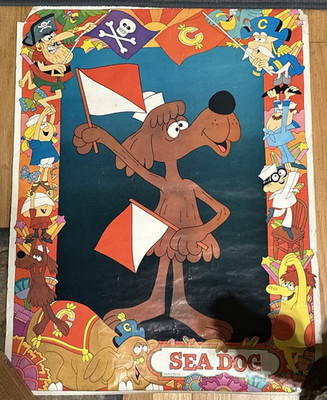 Vintage 1969 Cap n Crunch  Sea Dog  Mail-Away Poster   Printed in USA