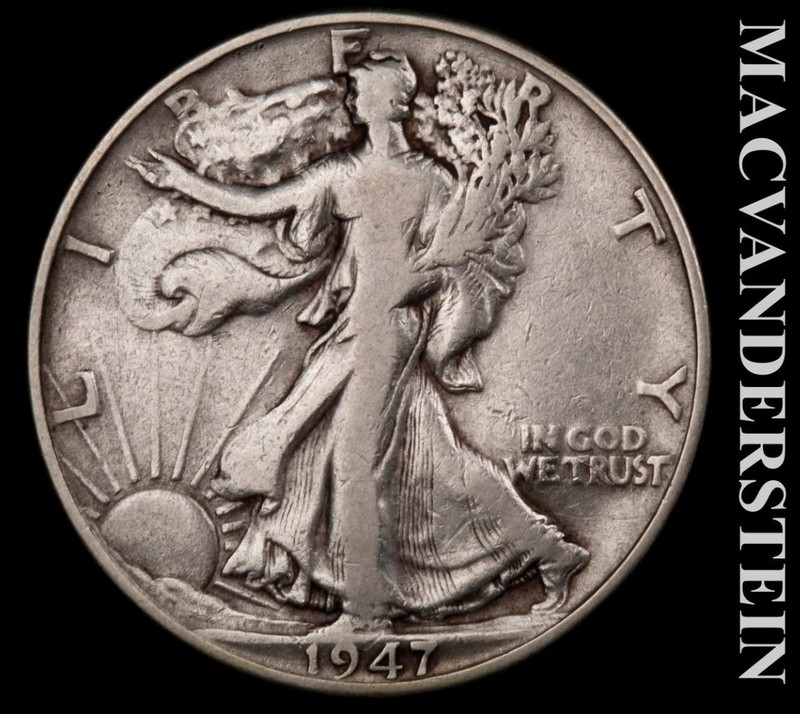 1947 Walking Liberty Half Dollar- Scarce Better Date- No Reserve #L9380
