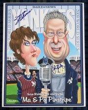 John Sterling Suzyn Waldman Yankees SIGNED autographed canvas 11x14 GTP
