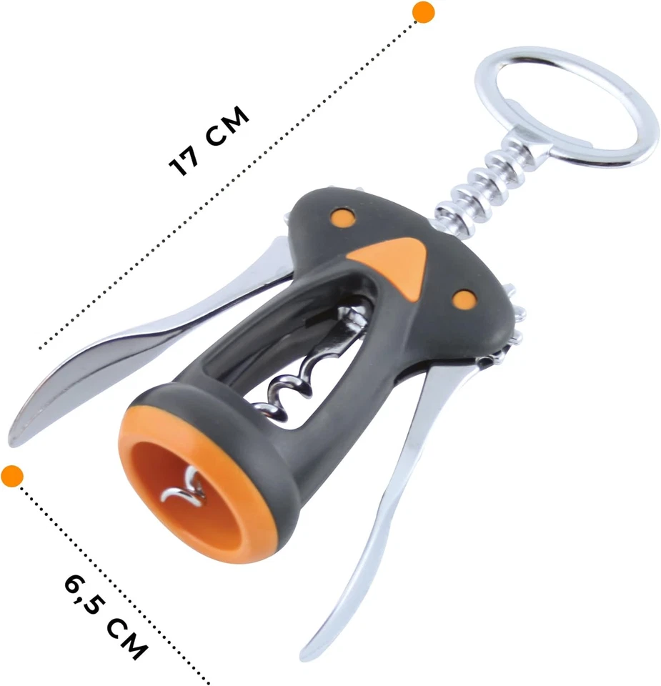 Cavatappi, Soft Collection, in Acciaio Inox, Manico Soft Touch (Colore: Nero/Ara - Immagine 2 di 4