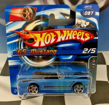 Hot Wheels 2006 Motown Metal 25 087 65 Mustang Convertible Blue Pr5 Sc Malays
