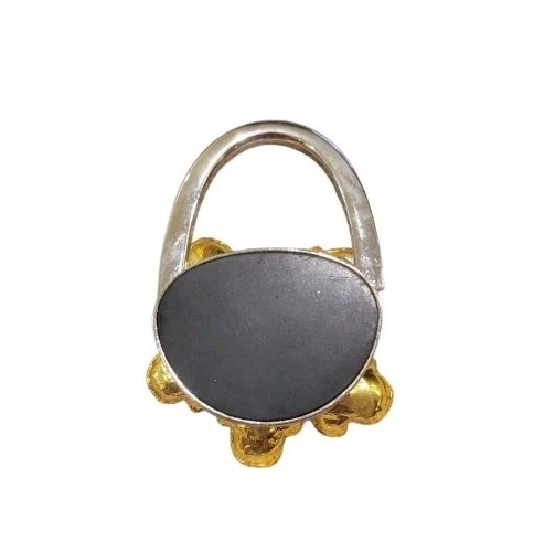 Gancho de mano plegable con estrás esmaltado 3D flor flores Foto 4 de 4