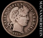 1910 Barber Dime- Silver- Scarce Better Date- No Reserve #K349
