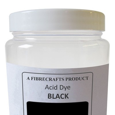 50g Fibrecrafts Acid Dye - Schwarz - 100% Färbesachen für Seide, Wolle, Nylon